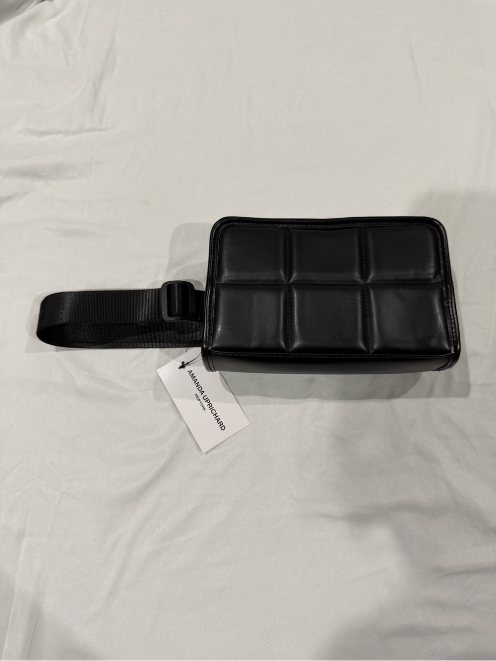 Amanda Uprichard Black Quilted Belt Bag